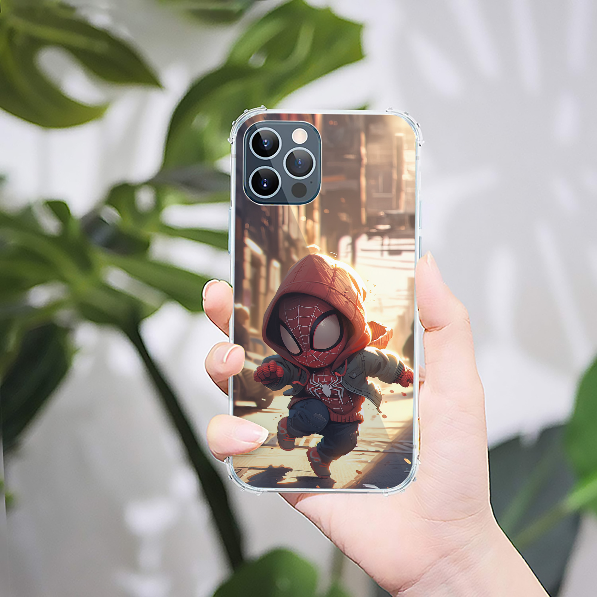 （画像用） Spider Man スパイダーマン 【iPhone 12シリーズ対応】透明スマホケース（クリアソフトケース）